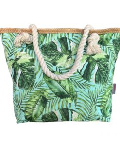 Printed Beach Bag - Cotton Road - Blue, Green
