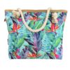 Printed Cotton Road Beach Bag - Blue, Orange