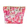 Printed Cotton Road Beach Bag - Pink, Orange