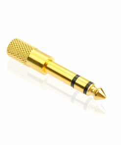 Pro Gamer 6.5mm Stereo MALE TO 3.5mm FEMALE AUDIO ADAPTER Gold Plated