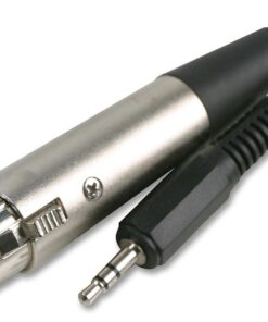 Pro Signal (PSG00762) XLR Socket, 3 Way, 3.5mm Stereo Jack Plug, 2m, Black