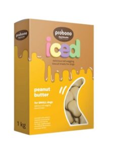 Probono - Iced Dog Biscuits 1KG - For Small Dogs X 2 - Peanut Butter