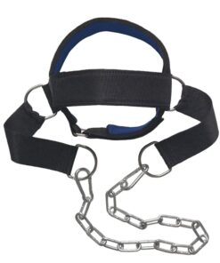 Profession Neoprene Padded Head Harness with Chain for Weight Lifting