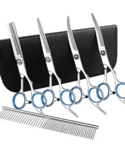 Professional 6-in-1 Pet Grooming Scissors Tools Set With Storage Case