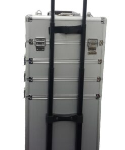 Professional Aluminium Cosmetic Travel Suitcase Multi-Functions - Silver