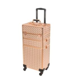 Professional Aluminium Makeup cosmetics 3-in-1 Trolley-Rose Gold