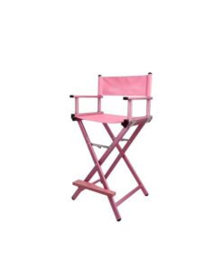 Professional Aluminum Foldable Makeup Director Chair - Pink