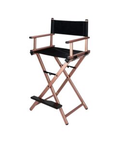Professional Foldable Aluminum Makeup Director Chair With Footrest