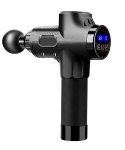 Professional MC345 Massage Gun with 6 Heads and Portable Bag - Black