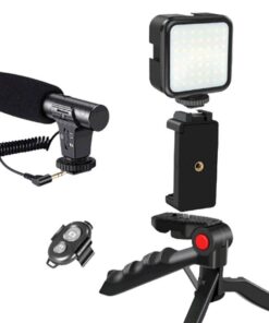 Professional Vlogging Kit With Tripod LED Video Light And Phone Holder