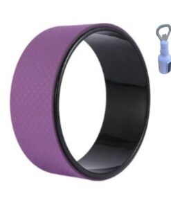 Professional Yoga Back Wheel For Stretching with Bottle Opener - Purple and Black