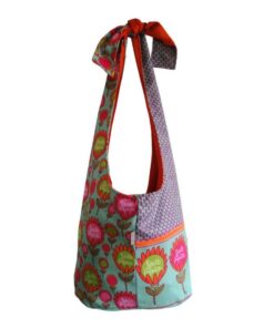 Protea African Flower Crossbody Shoulder Boho Bag - Green, Pink