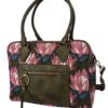 Protea Flower Canvas Overnight Bag - Green
