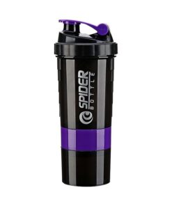 Protein Shaker and Drinking Bottle - Purple, Black