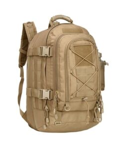 PSM -Outdoor Camo Tactical Backpack Climbing Hiking Travel Daypack - Brown
