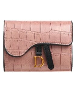 PU Croc Leather Women's Multi Card Wallet - Pink