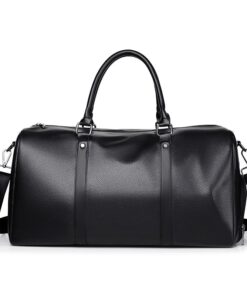 PU Gym Bag Travel Duffel Bag - 20L - Black