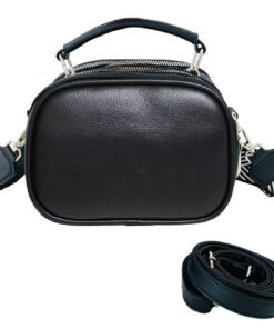 PU Leather Classic - Women Small Crossbody Bag - No 106 - Black