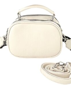 PU Leather Classic - Women Small Crossbody Bag - No 106 - White