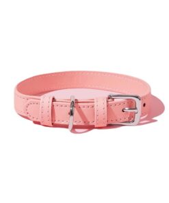 PU Leather Dog Collar - Dusty Pink