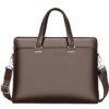 PU Leather Executive Mens Business Brief Case - Brown