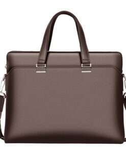 PU Leather Executive Mens Business Brief Case - Brown
