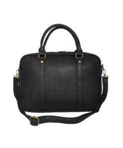 PU Leather High-Quality Laptop Bag - Black