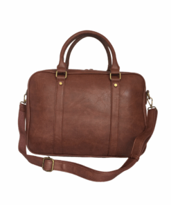 PU Leather High-Quality Laptop Bag - Brown