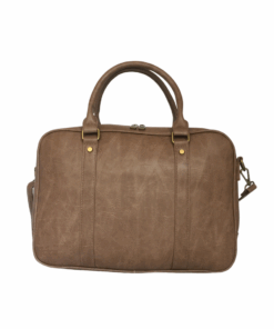 PU Leather High-Quality Laptop Bag - Khaki