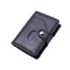 PU Leather Wallet Aluminium RFID Credit Card Holder Case - Black