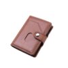 PU Leather Wallet Aluminium RFID Credit Card Holder Case - Brown
