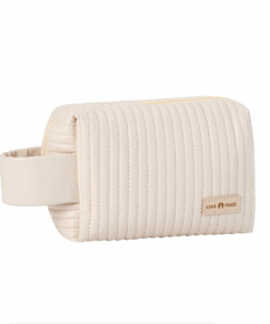 PU Leather Waterproof Toiletry Bag - Cream