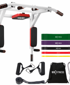 Pull Up Mount - with Resistance Bands Pack - 1818 Fitness - White