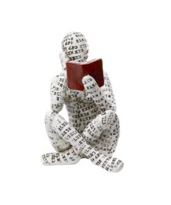 Pulp Reading Women Figurine Thinker Statue Modern Abstract Sculpture Decor