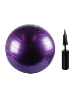 Pulse Active Fitness Yoga Exercise Ball with Pump - 65cm - Purple