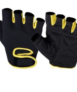 Pulse Active - Gym Gloves - Small (Black / Yellow)