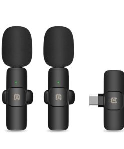 PULUZ Wireless Lavalier Noise Reduction Dual Microphones USB-C