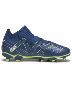 Puma Boys' Future Match Firm/Artificial Ground Soccer Boots - Blue/Lime - UK Junior 4