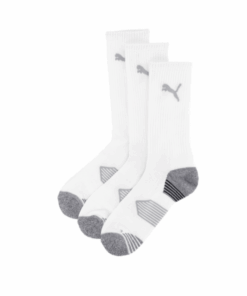 Puma Golf - Unisex Essential Crew Cut 3 Pair Golf Socks - White