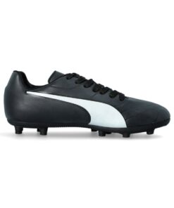 Puma Junior Invade Firm Ground DP Football Boots - Black/White - UK Junior 10