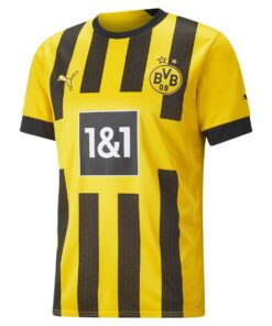 Puma Men's Borussia Dortmund Home 22/23 Replica Jersey - Cyber Yellow/Black - S