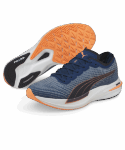 Puma Men's Deviate Nitro Racer Carbon Fibre Road Running Shoe - Blue - UK 6.5