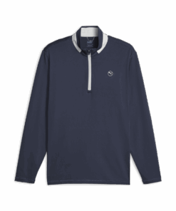 Puma Men's Lightweight 1/4 Zip Golf Tops - Blue - 2XL