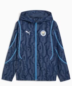 Puma Unisex Manchester City FC Prematch Woven Jacket Jr Football Woven - 11-12 years
