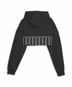 Puma Women's Puma Fit Move Crop Training Hoodie - Puma Black/Puma White - M