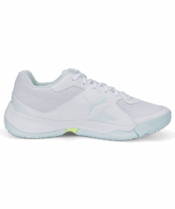 Puma Women's Solarflash II Netball Shoes - Puma White/Nitro Blue/Fizz - UK 10.5
