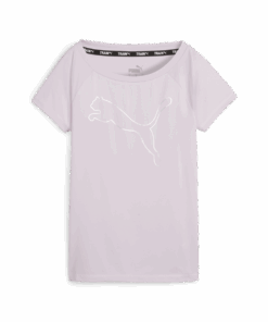 Puma Women's Train Favorite Jersey Cat Tee Training T-Shirt - Grape Mist - S