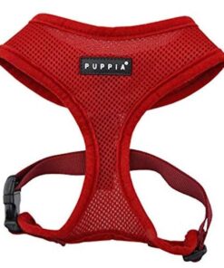 Puppia Soft Mesh Dog Harness - Wine Red - S