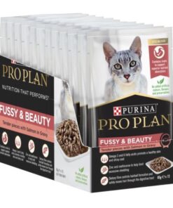 Purina Pro Plan Fussy & Beauty Cat - Salmon in Gravy Wet Food 12x85g