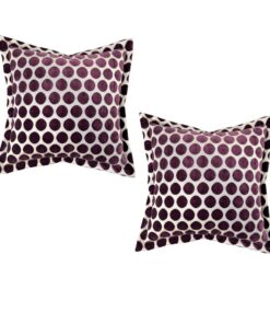 Purple Round Dot Scatter Cushion Set of 2 (Inner Included) - 50cm